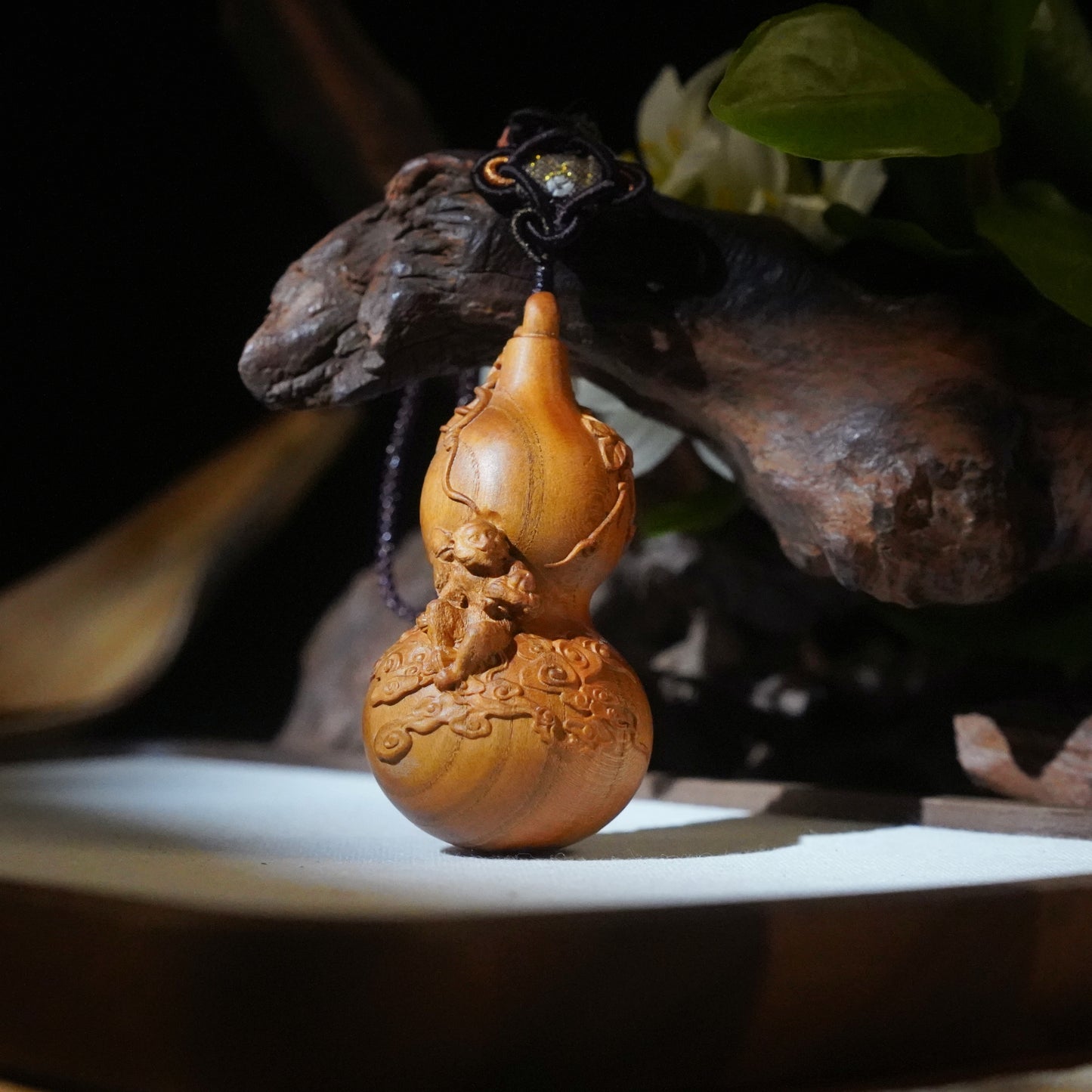 Woodcarving Gourd of Chinese Zodiac - Monkey