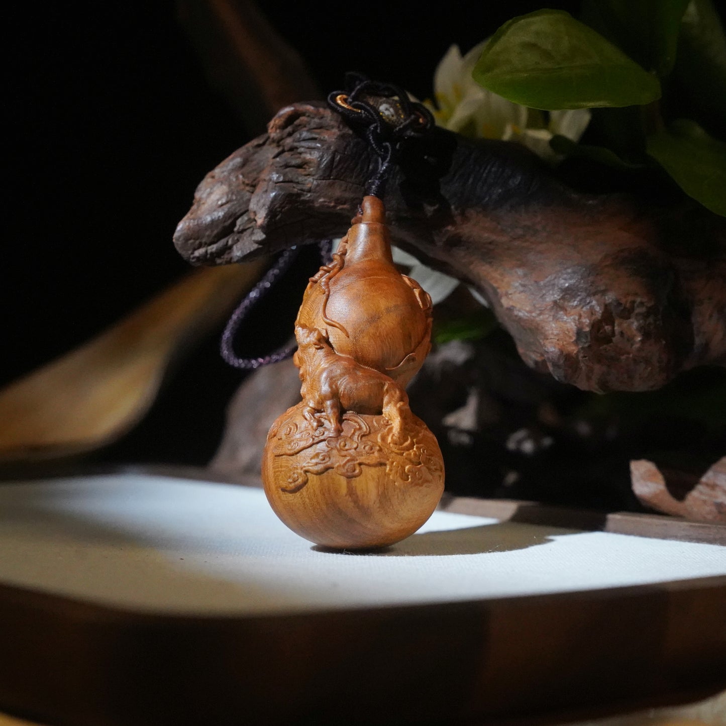 Woodcarving Gourd of Chinese Zodiac - Ox