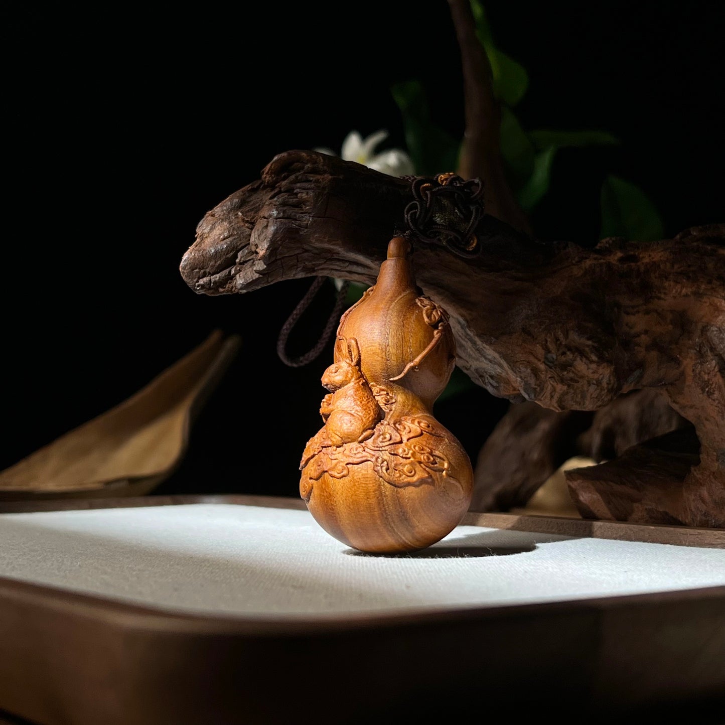Woodcarving Gourd of Chinese Zodiac - Rabbit