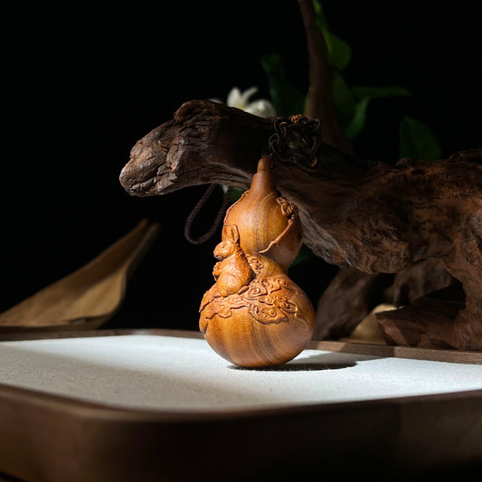 Woodcarving Gourd of Chinese Zodiac - Rabbit