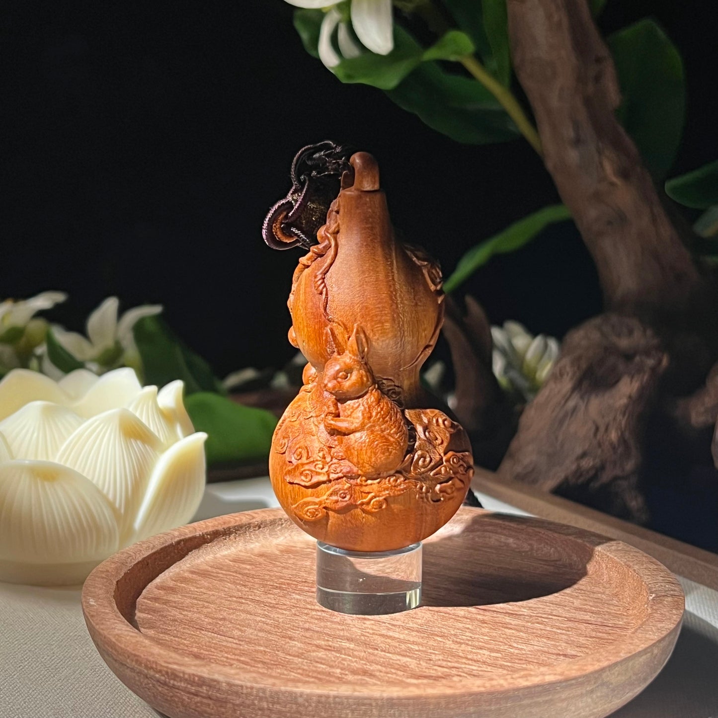 Woodcarving Gourd of Chinese Zodiac - Rabbit