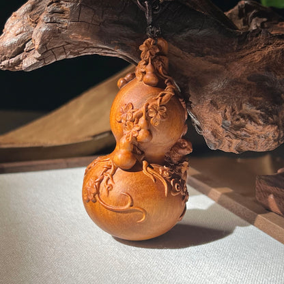 Woodcarving Gourd of Chinese Zodiac - Rabbit