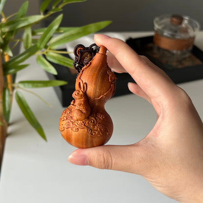 Woodcarving Gourd of Chinese Zodiac - Rabbit