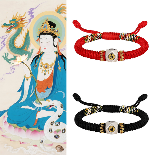 Braided Bracelet Protecting for Zodiac Dragon/Snake by Samantabhadra Bodhisattva
