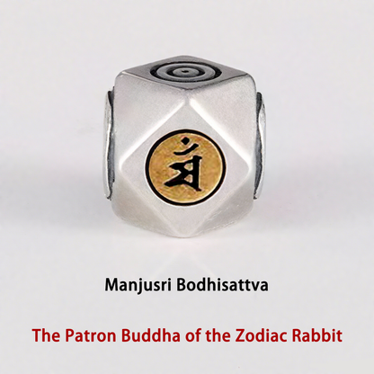 Braided Bracelet Protecting for Zodiac Rabbit by Manjusri Bodhisattva
