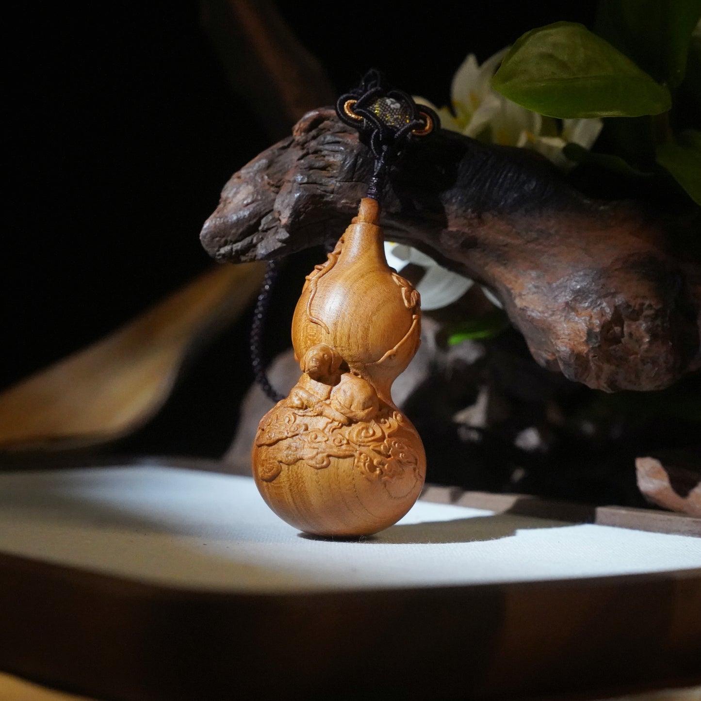 Woodcarving Gourd of Chinese Zodiac - Dog