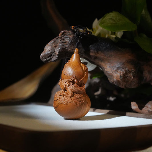 Woodcarving Gourd of Chinese Zodiac - Dragon