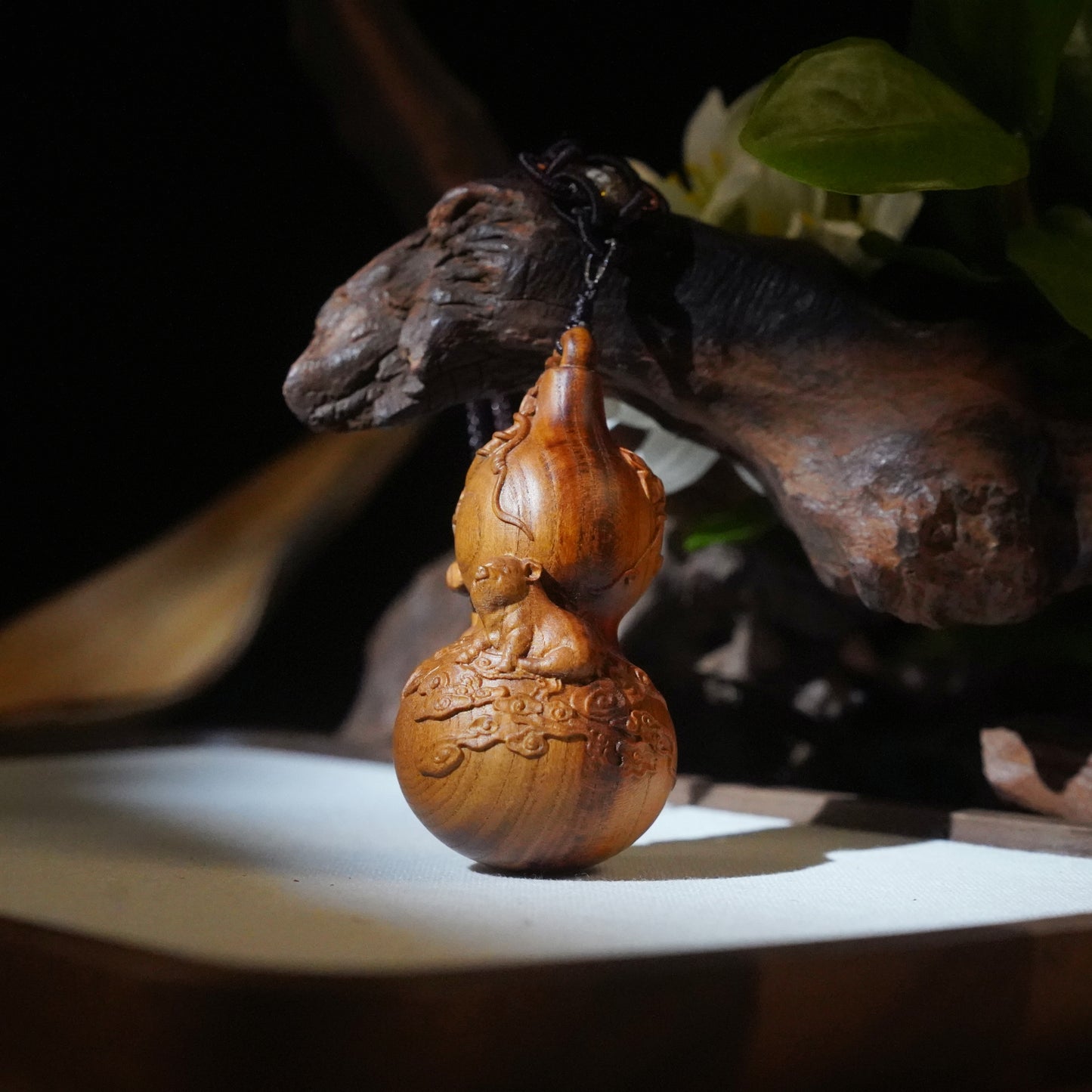 Woodcarving Gourd of Chinese Zodiac - Pig