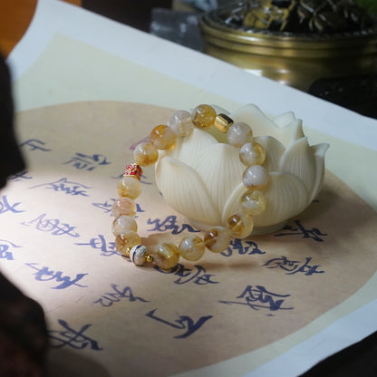 Wisdom-Feathered Yellow Quartz-Earth