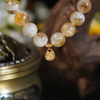 Wealth-Feathered Yellow Quartz-Earth