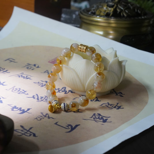 Protection-Feathered Yellow Quartz-Earth