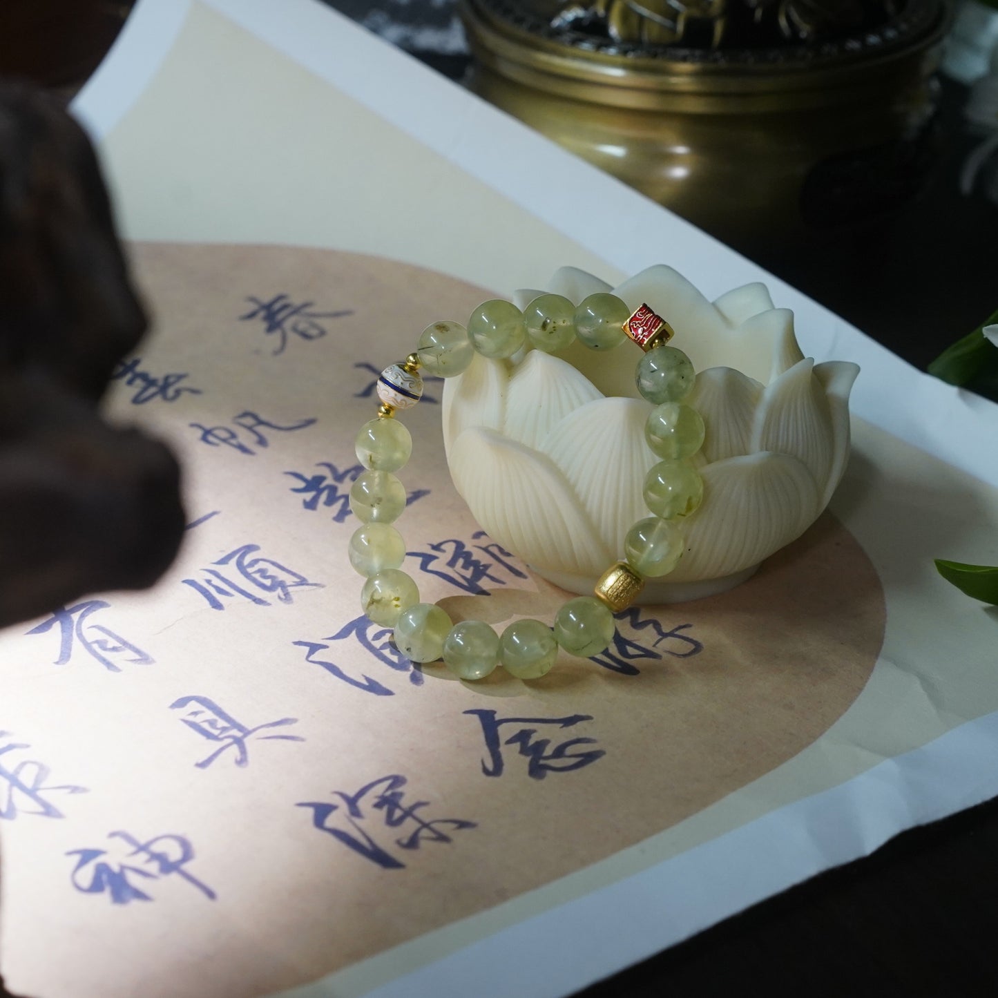 Wisdom-Prehnite-Wood