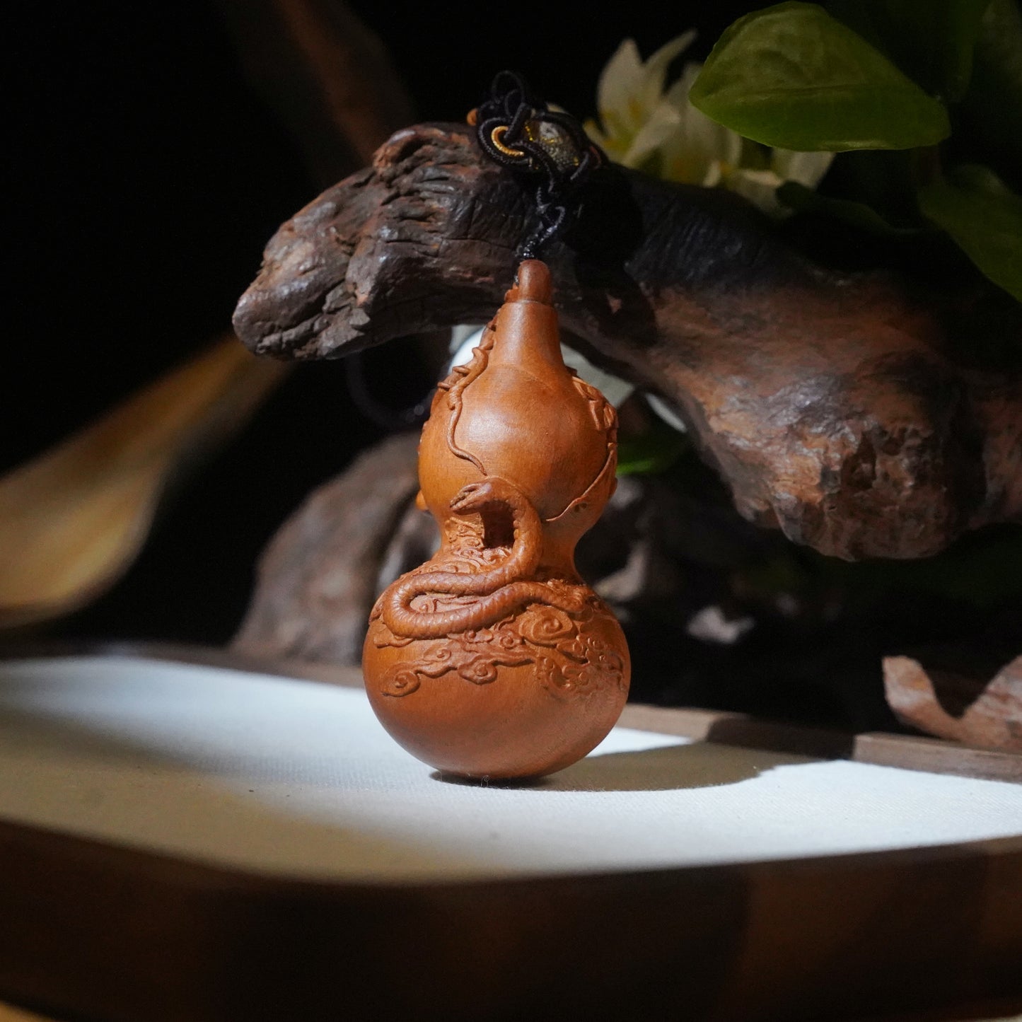 Woodcarving Gourd of Chinese Zodiac - Snake